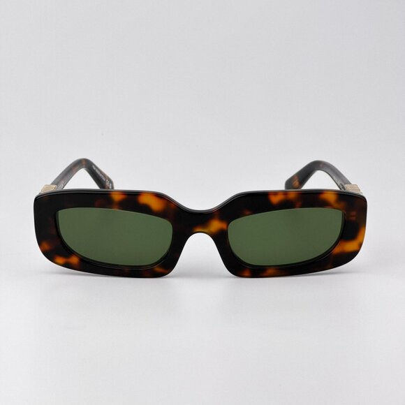 Off-White RENTON Women Sunglasses Havana Rectangle GreenModel OERI13C 6055